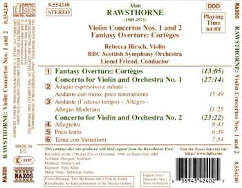 CD Alan Rawsthorne: Violin Concertos Nos. 1 And 2 / Fantasy Overture: Cortèges 641421