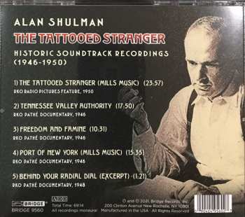 CD Alan Shulman: The Tattooed Stranger: Historic Soundtrack Recordings (1946-1950) 93253