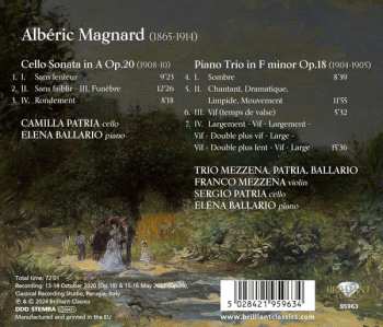 CD Alberic Magnard: Cello Sonata Op.20, Piano Trio Op.18 618741