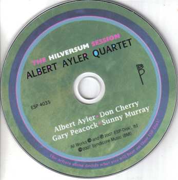 CD Albert Ayler Quartet: The Hilversum Session 640669