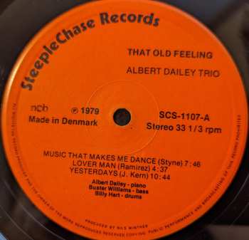 LP Albert Dailey Trio: That Old Feeling 656642