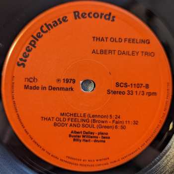 LP Albert Dailey Trio: That Old Feeling 656642