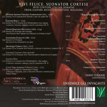 CD Giuseppe Aldrovandini: Vivi Felice, Suonator Cortese (18th Century Italian Sonatas From Gaspari Music Collection, Bologna) 574086