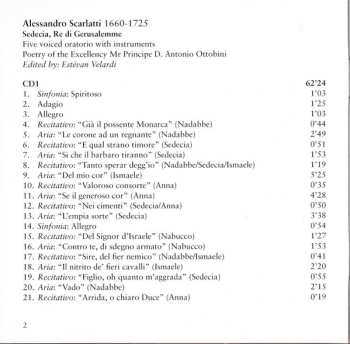 2CD Alessandro Scarlatti: Sedecia • Re Di Gerusalemme 638689