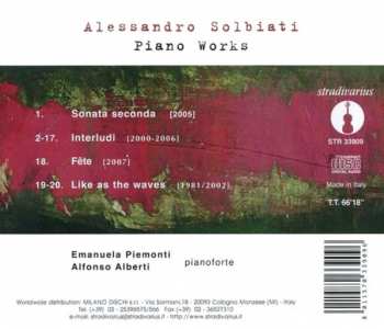 CD Alessandro Solbiati: Piano Works 401743