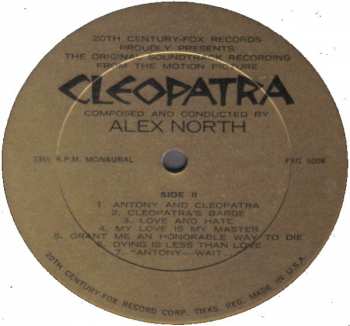 LP Alex North: Cleopatra (Original Soundtrack Album) 638728