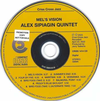 CD Alex Sipiagin Quintet: Mel's Vision 586330