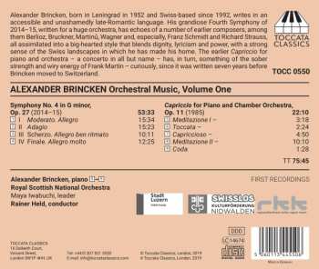 CD Alexander Brincken: Orchestral Music, Volume One 573020