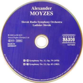 CD Alexander Moyzes: Symphonies Nos. 11 And 12 261989