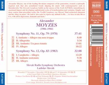 CD Alexander Moyzes: Symphonies Nos. 11 And 12 261989