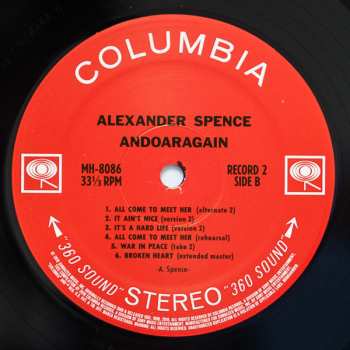 3LP Alexander Spence: AndOarAgain LTD 607533