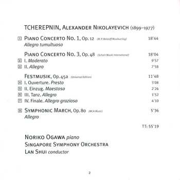 CD Alexander Tcherepnin: Piano Concertos Nos 1 & 3 · Festmusik · Symphonic March 558114