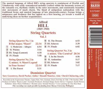 CD Alfred Hill: String Quartets Vol. 1 352255