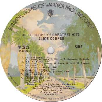 LP Alice Cooper: Alice Cooper's Greatest Hits 569277