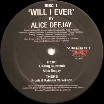 LP Alice Deejay: Will I Ever (Disc 1) 612305