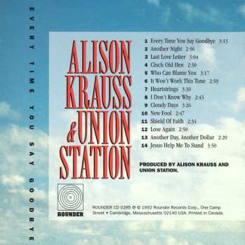 CD Alison Krauss & Union Station: Every Time You Say Goodbye 577672