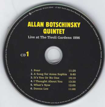 2CD Allan Botschinsky Quintet: Live At The Tivoli Gardens 1996 566906