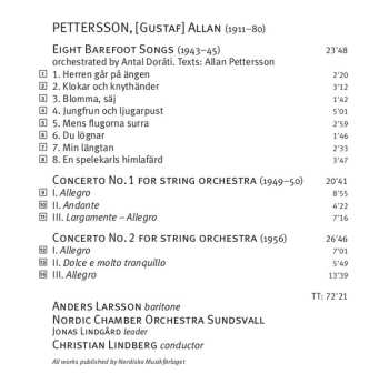 CD Christian Lindberg: Eight Barefoot Songs / Concertos Nos 1 & 2 For String Orchestra 552262