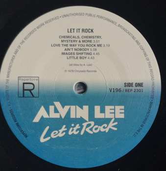 LP Alvin Lee: Let It Rock 20116