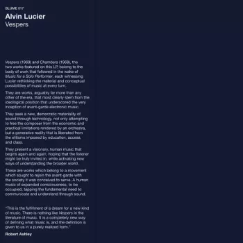 Alvin Lucier: Vespers