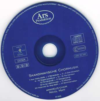 CD Amadeus-Chor: Scandinavian Choir Music 551109