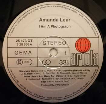 LP Amanda Lear: I Am A Photograph 575264