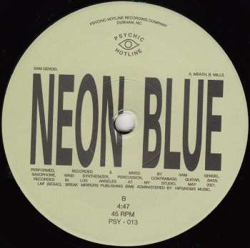 SP Sam Gendel: Neon Blue LTD 142730