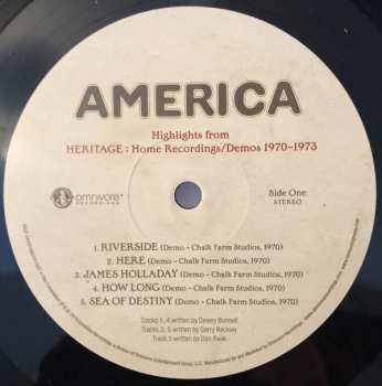 LP America: Highlights From Heritage: Home Recordings/Demos 1970-1973 LTD 15946