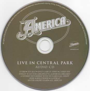 CD/DVD America: Live In Central Park 1979 256564