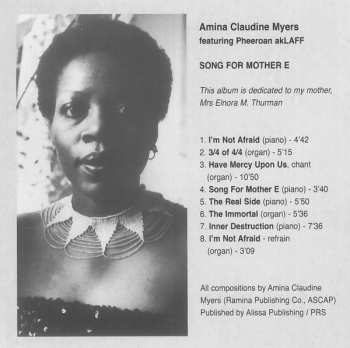 CD Amina Claudine Myers: Song For Mother E 512279