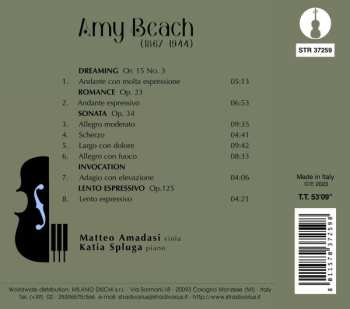 CD Amy Marcy Cheney Beach: Dreaming Amy Beach (For Viola & Piano) 581085