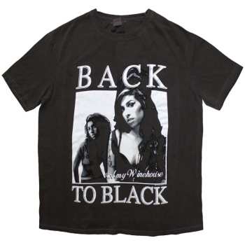 Merch Amy Winehouse: Amy Winehouse Unisex T-shirt: Back To Black (wash Collection) (medium) M