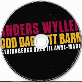 CD Anders Wyller: God Dag Mitt Barn (Strindbergs Brev Til Anne-Marie) 579140