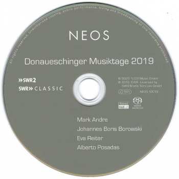 SACD Mark Andre: Donaueschinger Musiktage 2019 639154