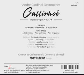 2CD André-Cardinal Destouches: Callirhoé 624601