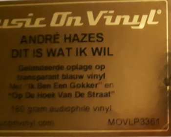 LP André Hazes: Dit Is Wat Ik Wil NUM | LTD | CLR 446407