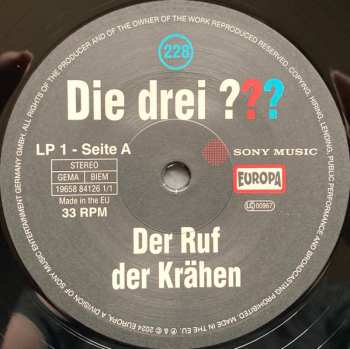 2LP André Minninger: Die Drei ??? 228 - Der Ruf Der Krähen 626403