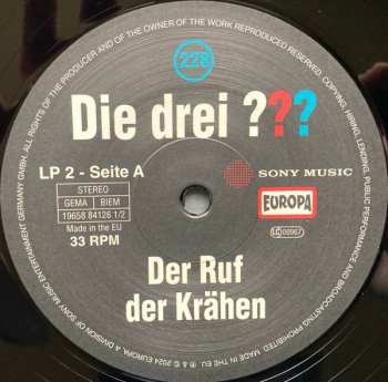 2LP André Minninger: Die Drei ??? 228 - Der Ruf Der Krähen 626403