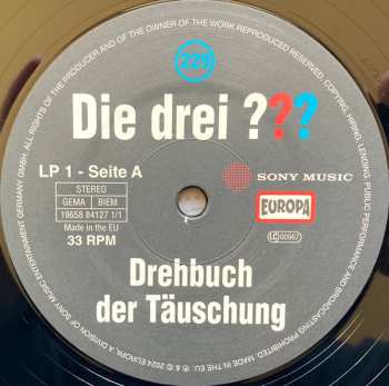 2LP André Minninger: Die Drei ??? 229 - Drehbuch der Täuschung 623084