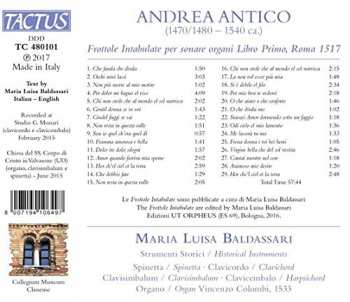 CD Maria Luisa Baldassari: Frottole Intabulate Libro Primo, 1517 414268