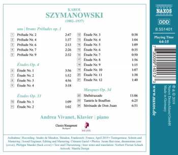 CD Andrea Vivanet: Andrea Vivanet Plays Karol Szymanowski Piano Works 248887