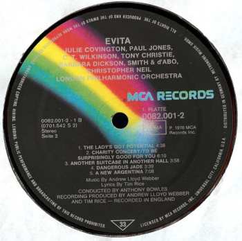 2LP Andrew Lloyd Webber And Tim Rice: Evita 631156