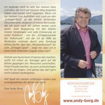 2CD Andy Borg: Meine Schönsten Lieder (40 Jahre // 40 Hits) 575591