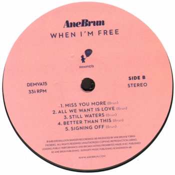 LP Ane Brun: When I'm Free 668862