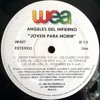 LP Angeles Del Infierno: Joven Para Morir 636701