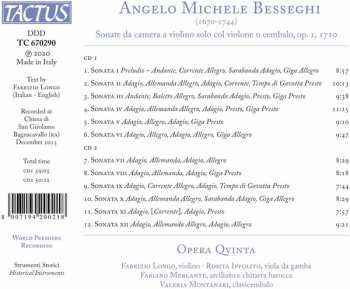 2CD Angelo Michele Besseghi: Sonate Da Camera Op. I 646496