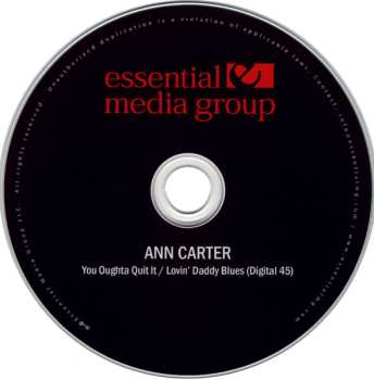 CD Ann Carter: You Oughta Quit It / Lovin' Daddy Blues (Digital 45) 652802