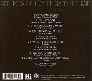 CD Ann Peebles: I Can't Stand The Rain 637693