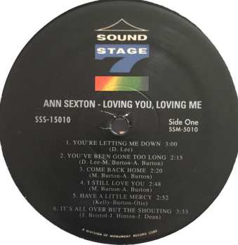 LP Ann Sexton: Loving You, Loving Me 611005