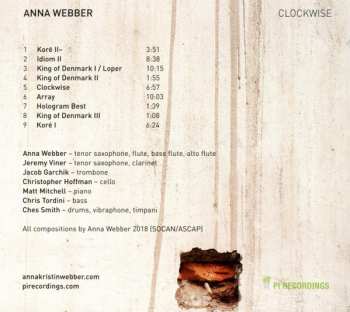 CD Anna Webber: Clockwise DIGI 385150